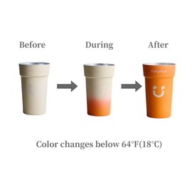 PUPUPULA High-Style Cold Drink Cup, 16 oz | Trendy Item, Beverage Cup, Coffee Cup, Birthday Gift, Home Essential, Back-to-School Gift - Color: Orange