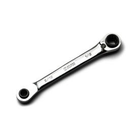 Capri Tools 4-in-1 120-Tooth Box End Reversible Ratcheting Wrench, 5/16, 3/8, 7/16, 1/2 in., SAE