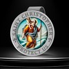 Saint Christopher Medal for Car, St Christopher Visor Clip, 3D