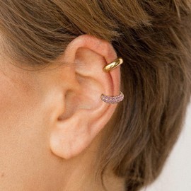 Gold Ear Cuff Earrings for Women Rhinestone Ear Cuffs Non Piercing Cartilage Clip on Earrings Minimalist Jewelry Gifts