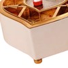 Music Box White Ballet Dancing Girl Heart Shaped Clear Melody