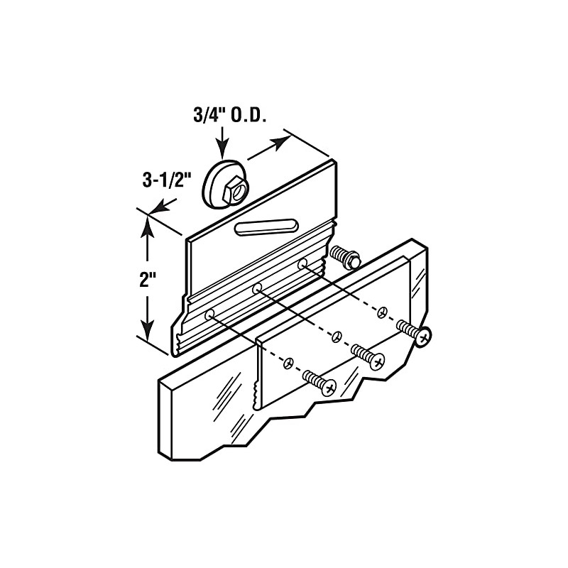 Prime-Line M 6053 Frameless Shower Door Top Bracket Roller Assembly,