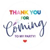 Thank You for Coming Stickers, 2 Inch Large Thank You