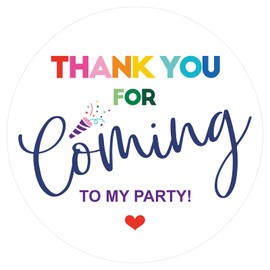 Thank You for Coming Stickers, 2 Inch Large Thank You Stickers 60Pcs Thanks for Coming to My Party Sticker, Round Thank You Sticker for Envelope Seal, Card, Birthday, Wedding, Baby Shower Favor
