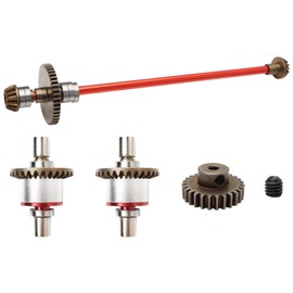 GDOOL Metal Differential & Main Drive Shaft Upgraded Spare Parts for 1:14 144001 RC Car Spare Part Accessories