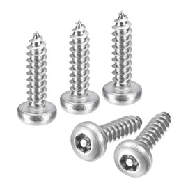 uxcell #10 x 3/4" Torx Security Screws, 10pcs Button Head Tamper Resistant Self Tapping Screws, 304 Stainless Steel Anti-Theft Screws