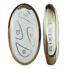 KUNIO Car Key Fob Cover fit for Hyundai Ioniq 6 Grandeur GN7 KONA 2023 Key Cover TPU Key Cover Case Keychain Keyring Key Case 7 Buttons White