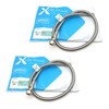 2X WRAS Approved 900mm 15mm Compression with Isolation Valve x