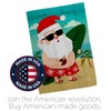 Ornament Collection Santa Vacation Garden Flag Set with Stand Wintertime