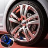 MEAJOO 4PCS Crown Bling Tire Stem Valve Caps, Crystal Diamond