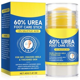 Crema Hidratante para Pies, Crema Exfoliante e Hidratante con 60% de Urea | Repara e Hidrata los Pies Secos y Agrietados, Elimina Eficazmente los Call
