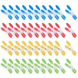 CENBEN 40PCS Plastic Clothes Pegs for Washing Line, Coloured Soft Grip Clothes Pegs Washing Line Pegs Laundry Pegs Hanging Clothes Pins, Non-Slip, Assorted Colours