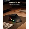 POJTK Ergonomic Wireless Rechargeable Mouse, Bluetooth+USB A+Type C(3 in 1)
