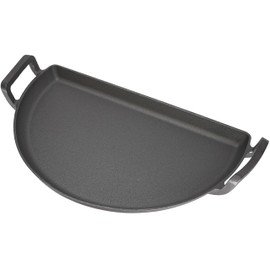 SnS Grills Slow ‘N Sear Cast Iron Drip 'N Griddle Pan 22", 3-in-1 Versatile Grill Accessory for Searing, Griddle and Drippings - Fits Weber & Similar 22” Kettle Grills