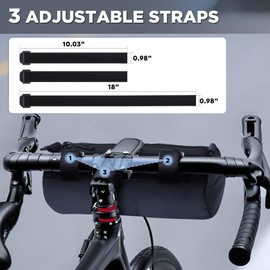 ShinyStar Bike Handlebar Bag - Bicycle Front Frame Storage Roll Bag with Shoulder Strap for Mountain & Road Bikes, Waterproof Bike Pouch Accessories