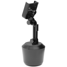 WeatherTech CupFone with Extension – Adjustable, Universal Cup Holder Cell Phone Mount Car & Truck Accessory – Best Design for iPhone & Smartphone Charging – Black Metal Knobs