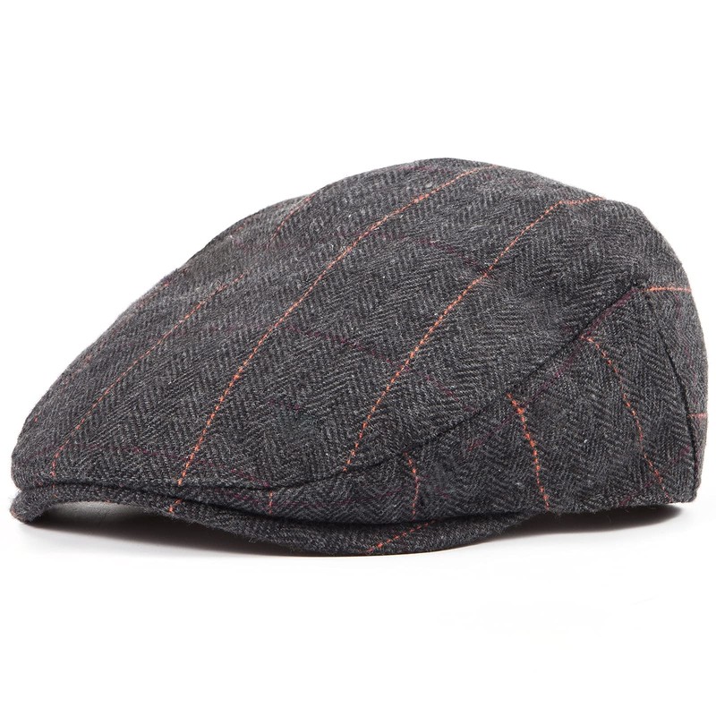 Men's Ivy Gatsby Newsboy Cap - Classic Wool Blend Tweed