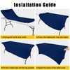 Smiry 2 Pack Spandex Table Cloth 6FT, Elastic Fitted Stretch