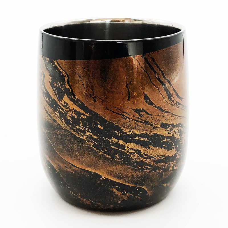 Lacquer Out Lacquer Sink 2 Double Lock Cup kurodaruma Black byakudan