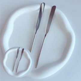 Foundation Spatula Stick Men's Foundation Stick Mini Makeup Spatula Spatula Brush 2ea