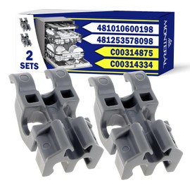 Pack of 2 Lower Dishwasher Basket Bearings 481010600198 481253578098 C00314875 C00314334 for Whirlpool for Ignis for Bauknecht Dishwasher Basket Replacement Parts Warranty 10 Years - MONTERAL