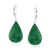 Simplistic Boho Fashion Gemstone Inlay Long Flat Tear Shaped Dangle