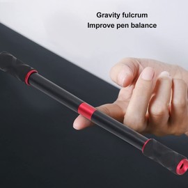 Fingertip Rotating Pen, Rolling Finger Spinning Pen, Spinning Ballpoint Pen, Fliping Finger Rotating Pens, Refill Stress Releasing Brain Training for Office Student Entertainment (Black Red)
