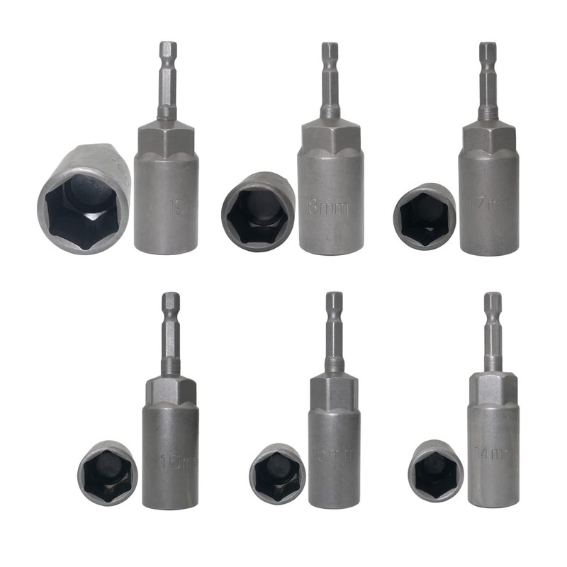 Hex Shank Deepened Socket Wrench Nut Driver Power Screw Drill