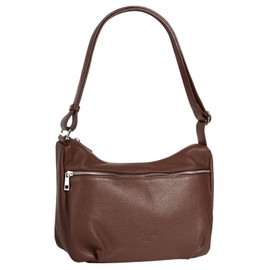 Samantha Look Women's Shopper Genuine Leather | Made in Italy, Spacious Shoulder Bag, Elegant Design | 021851, brown