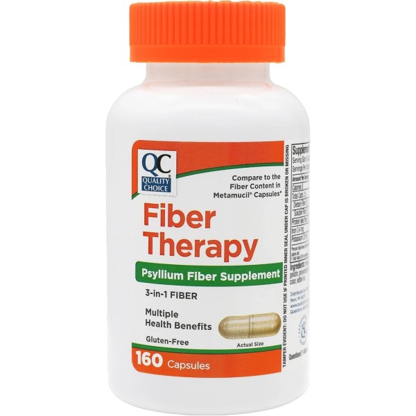 Quality Choice Daily Fiber Capsules for Regularity, 160 Count