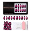 Press On Nails 32 Dark Red – Medium Almond I