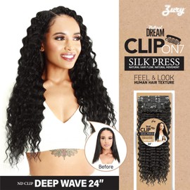 Royal Zury Weave Natural Dream Silk Press Clip On 7Pcs Deep Wave 24" (F4/27)
