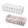 TFLPUO Pack of 2 Index Card Box, Transparent Card Box,