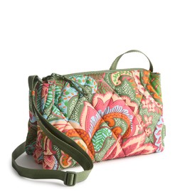 Vera Bradley Featherweight Foxbury Crossbody Bag, Leaf Me Not Paisley