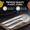Disposable White Plastic Forks 200 Pcs - Heavy Duty White