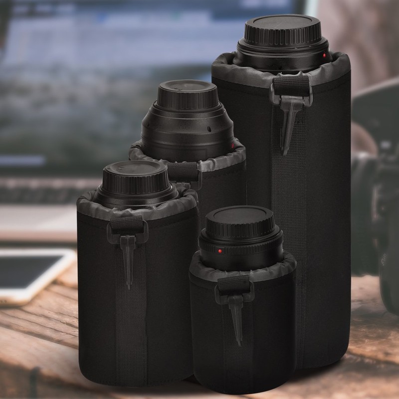 Topiky Pack of 4 Lens Bag Protective Case Shockproof Storage