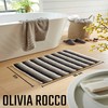 Olivia Rocco Padstow Stripe Bathmat Comfort To Your Bathroom Super