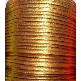 Satin Cord 2mm Rattail Knotting Thread 30m Sewing Craft Bracelet Making (Gold)