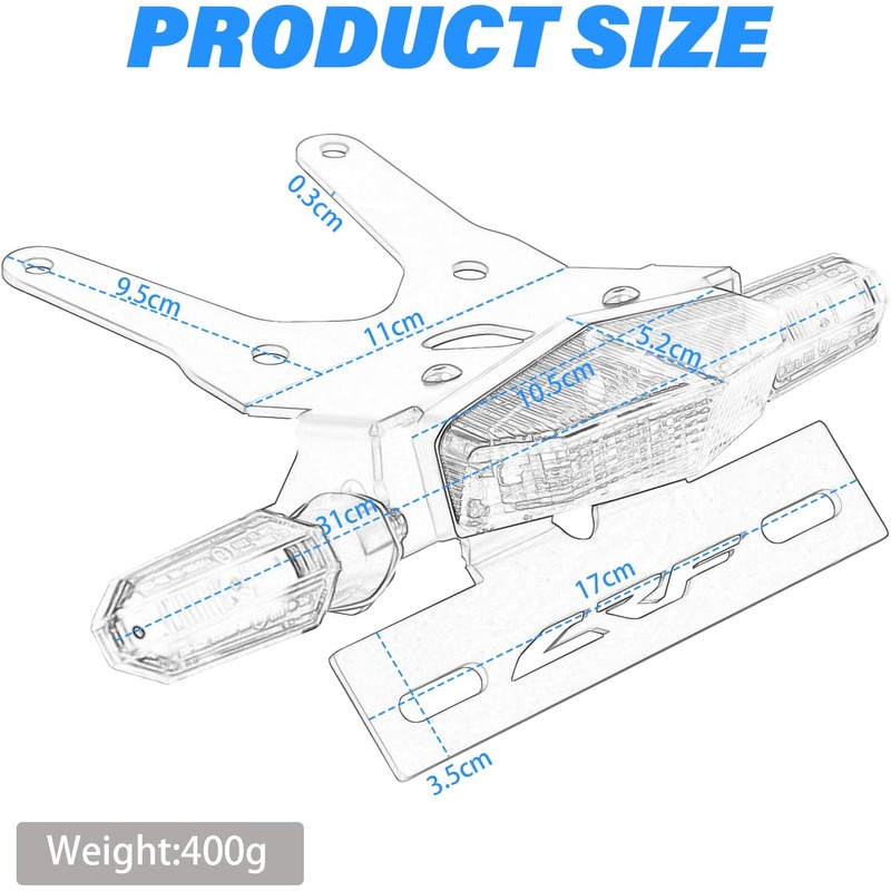 CRF250L Fender Eliminator Kit - Tail Tidy Compatible with 2013-2020