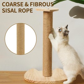 Fhiny 2PCS Cat Scratching Post Replacement 15" Natural Jute Spare Extension Scratch Post for Cats Tree DIY Craft Refill Pole Parts Hemp Rope Scratcher Climbing Perch