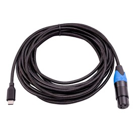 REXUS USB C Male to XLR Female Microphone Cable 16 FT, Type-C XLR Stereo Audio Cord Link Converter Cable, Plug and Play P&P Audio Adapter for Recorder, Smartphone, Laptop(TCM2XF-50)