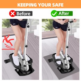 Elliptical Machine Mat, Ellipse Leg Non Slip Mat, Exercise Mat For Step Machine（23 * 16.9）