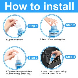 LCL T664 664 Ink Compatible with 664 Ink Bottle Multipack with ET-2500 ET-2550 ET-2600 ET-2650 ET-3600 ET-4500 ET-4550 ET-14000 ET-16500 L100 L111 0 L12 0 L130 L132 L200 5 Pack