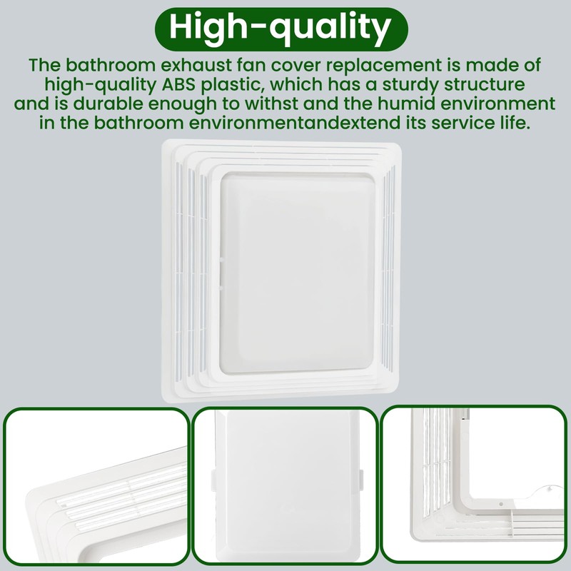 PIHIL S97014094 Bathroom Fan Cover Grille and Lens, Replacement for