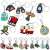 Sasylvia 72 Pcs Camp Party Favors Keychain 9 Styles Happy