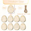 nuneoeuo 32PCS Easter Decorations Wooden Eggs for Crafts, Unfinished DIY