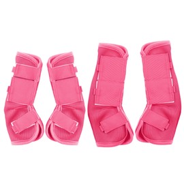Gallopoff Pack of 4 Horse Gaiters, Breathable Fine Mesh Fly Gaiters for Horses, with Protection and Support Functions