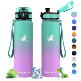 KollyKolla Drinking Bottle 1 L, Thermos Flask, Cold and Warm, Stainless Steel, BPA-Free, Double Wall Insulation, Insulated Bottle for Carbonated Drinks, for Fitness, Hiking, Camping