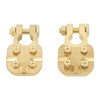 2Pcs Brass Battery Terminal Connector Car Top Post Clamp Set