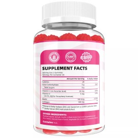 Naturenutri (3Packs) Vitamin C & E Collagen Gummies -  300mg, Delicious Peach for Wellness